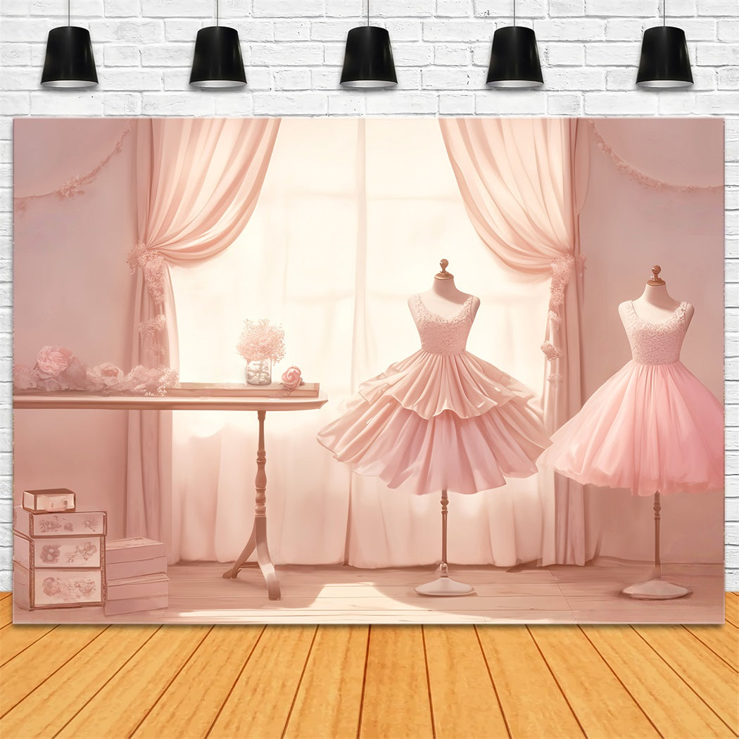 Tanzfotohintergrund Rosa Kleid Mannequin Display Fotografie Tanzfotohintergrund LXX59-1