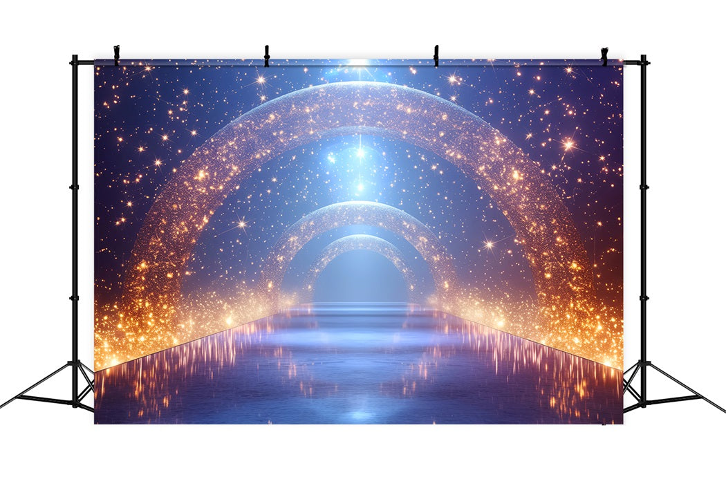 Spotlight-Fotohintergrund Funkelnde Galaxie-Lichtbogen-Beleuchtung Schul-Tanzfotohintergrund LXX59-13