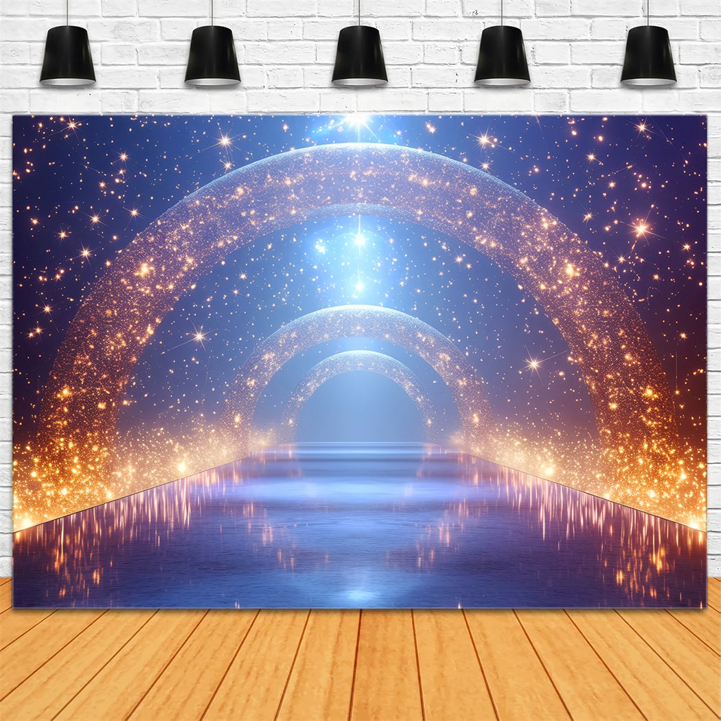 Spotlight-Fotohintergrund Funkelnde Galaxie-Lichtbogen-Beleuchtung Schul-Tanzfotohintergrund LXX59-13