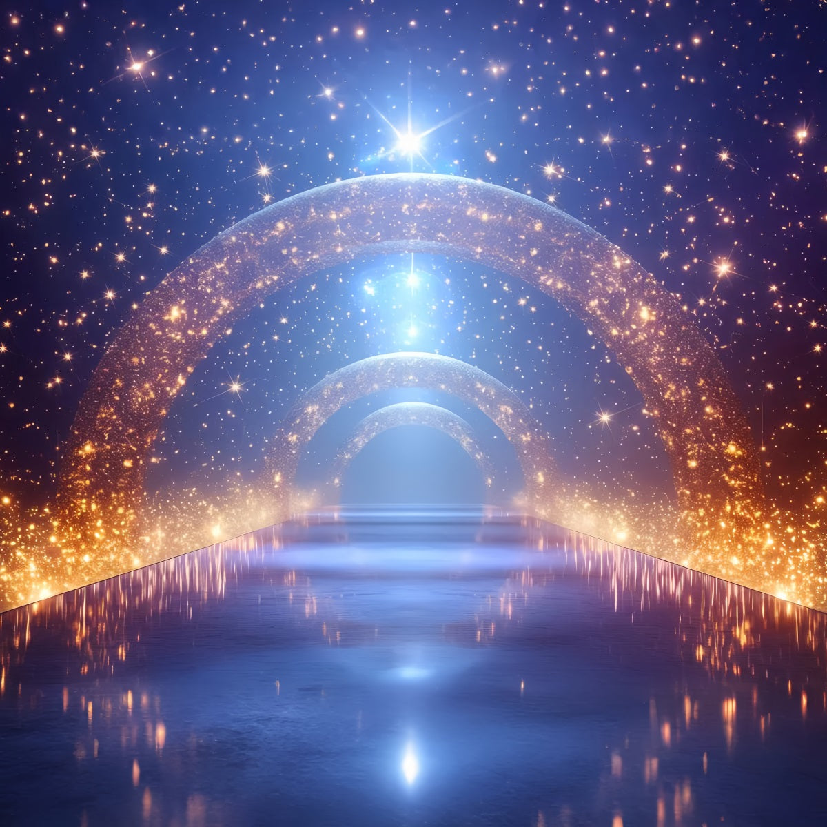 Spotlight-Fotohintergrund Funkelnde Galaxie-Lichtbogen-Beleuchtung Schul-Tanzfotohintergrund LXX59-13