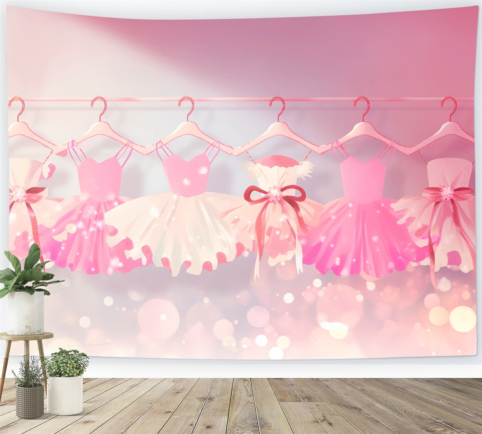 Tanzstudio-Fotohintergrund Pastellrosa Ballettkleider Reihe Tanzfotohintergrund LXX59-15