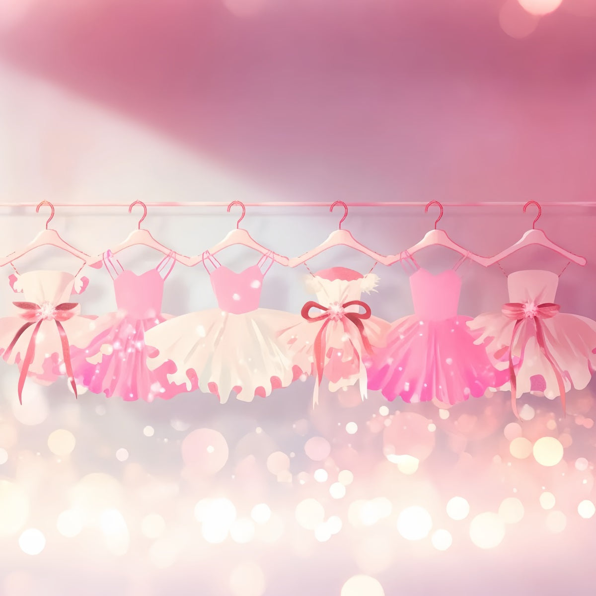 Tanzstudio-Fotohintergrund Pastellrosa Ballettkleider Reihe Tanzfotohintergrund LXX59-15
