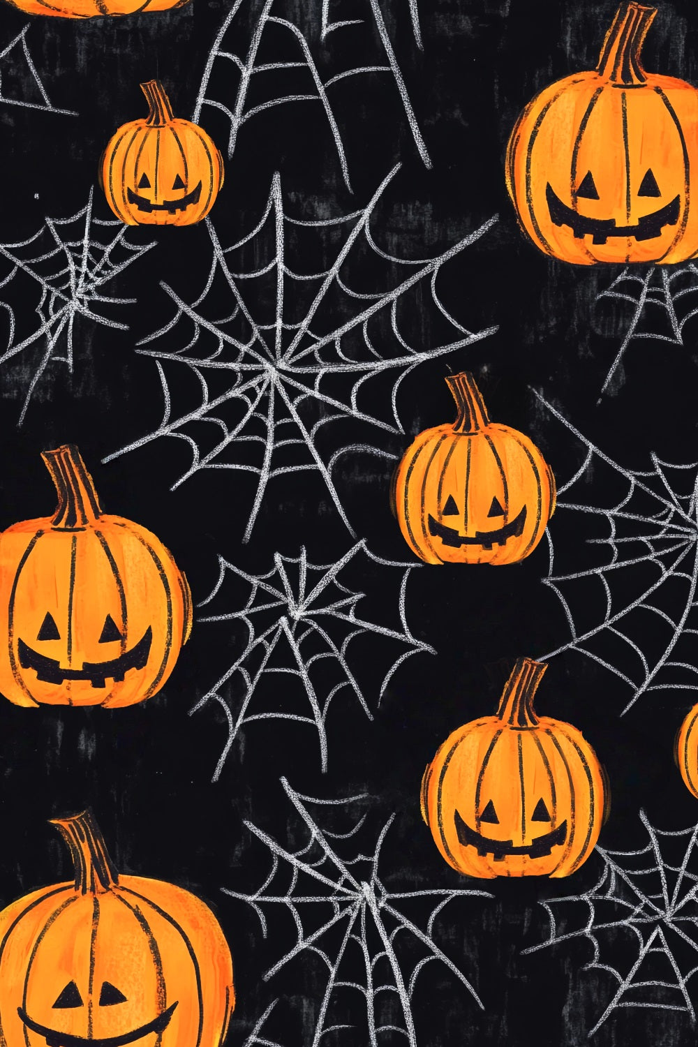 Halloween-Farbbackdrop mit Kürbislaterne und Spinnennetz Halloween-Fotografie-Backdrop LXX59-152