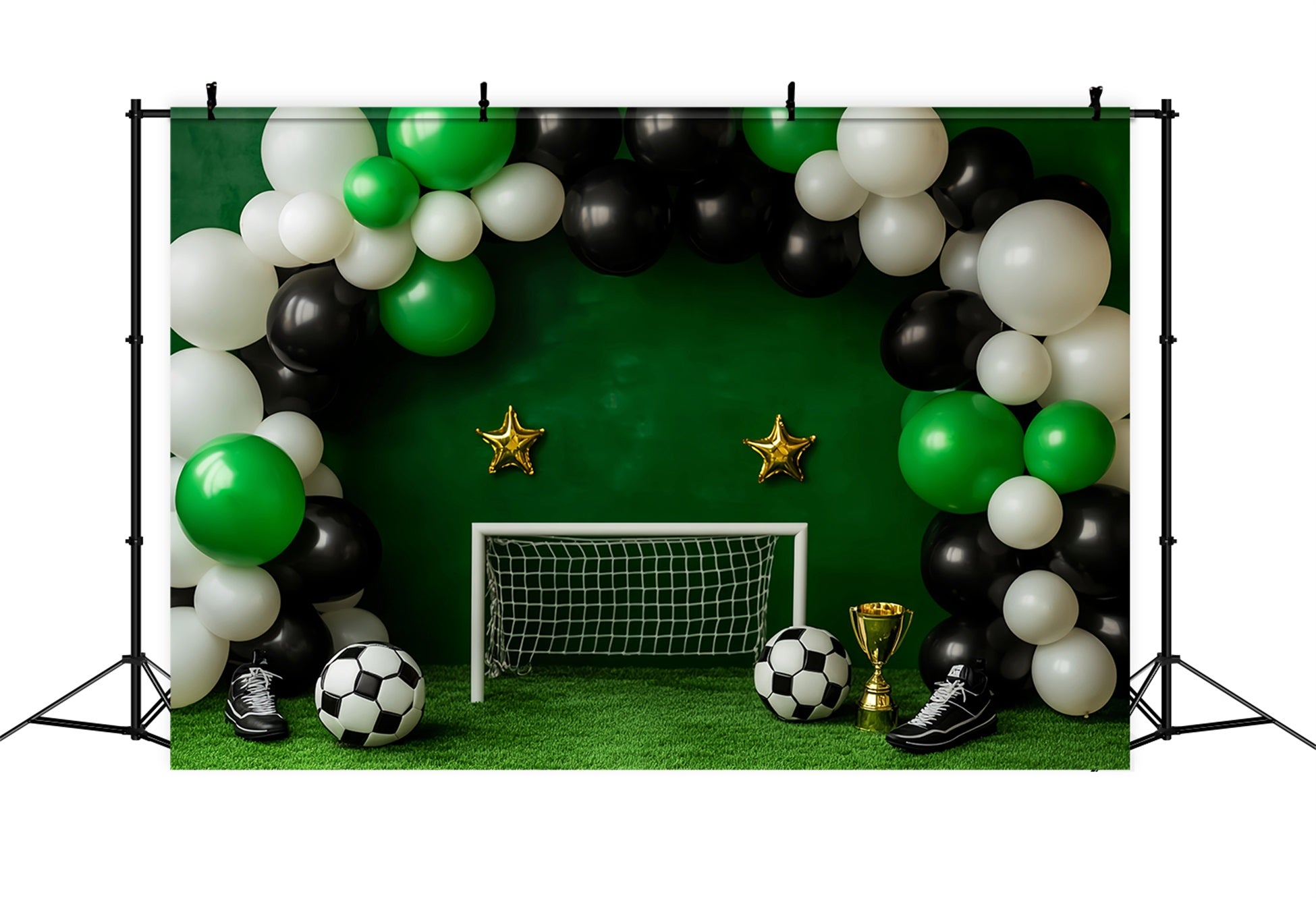 Sport-Fotohintergrund Fußball-Ballons Torjubel Fußball-Fotohintergrund LXX59-297
