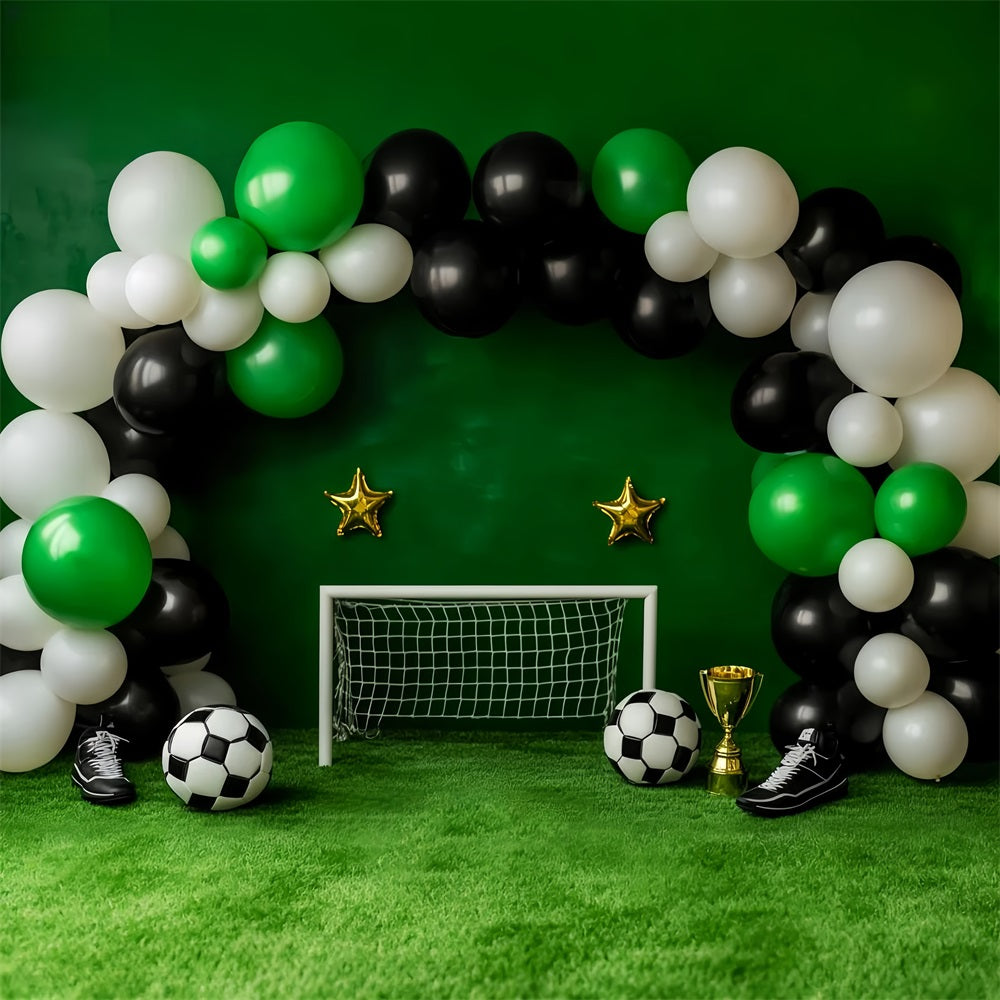Sport-Fotohintergrund Fußball-Ballons Torjubel Fußball-Fotohintergrund LXX59-297