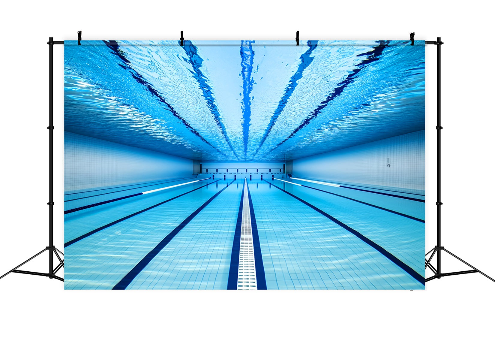 Sport-Fotohintergrund Blau Unterwasser Schwimmbahnen Sport-Studiohintergründe LXX59-319
