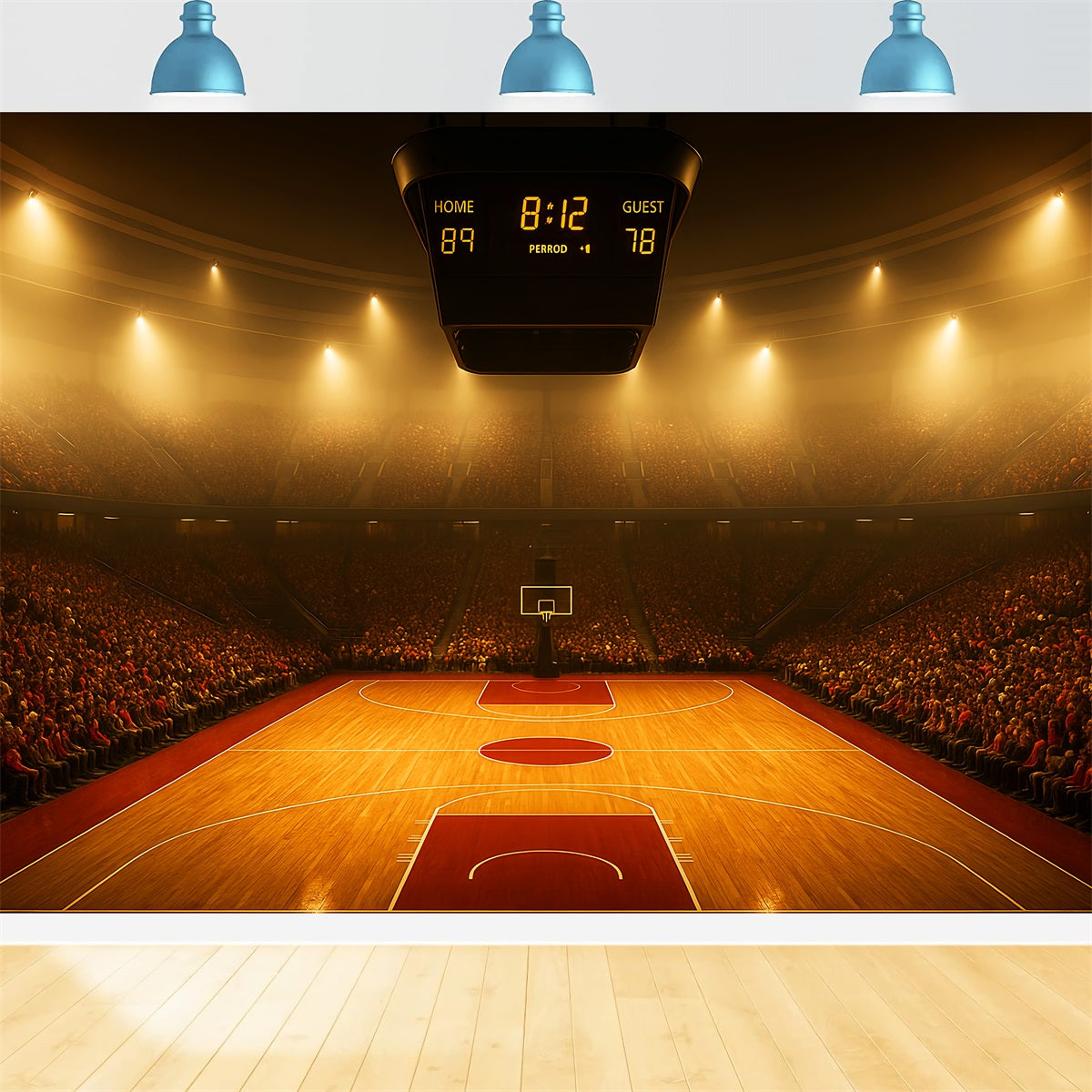 Basketball-Studiohintergründe Vollbesetzte Arena Basketballplatz Sport-Studiohintergründe LXX59-326