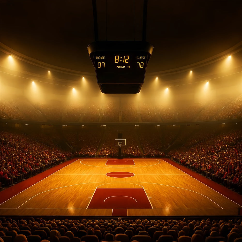 Basketball-Studiohintergründe Vollbesetzte Arena Basketballplatz Sport-Studiohintergründe LXX59-326