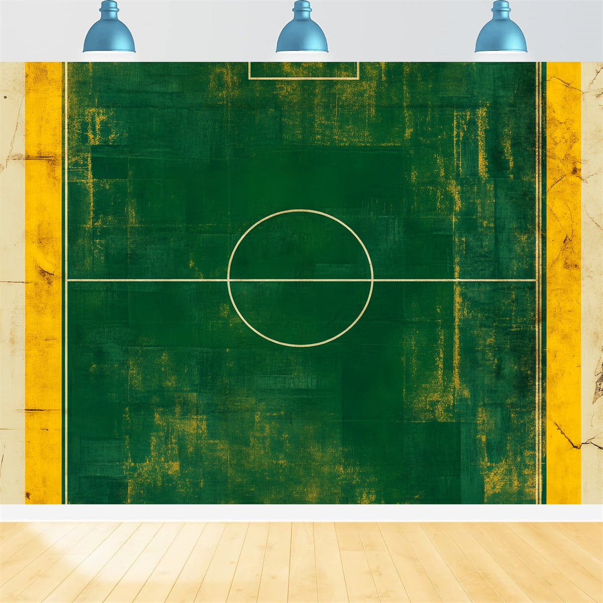 Fußball-Studiohintergründe Vintage-grüner Fußballplatz Sport-Studiohintergründe LXX59-329