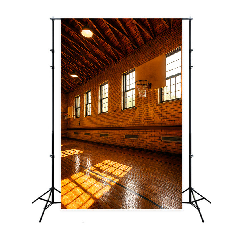 Basketball-Studiohintergründe Vintage-Ziegel-Basketballplatz Sport-Studiohintergründe LXX59-335
