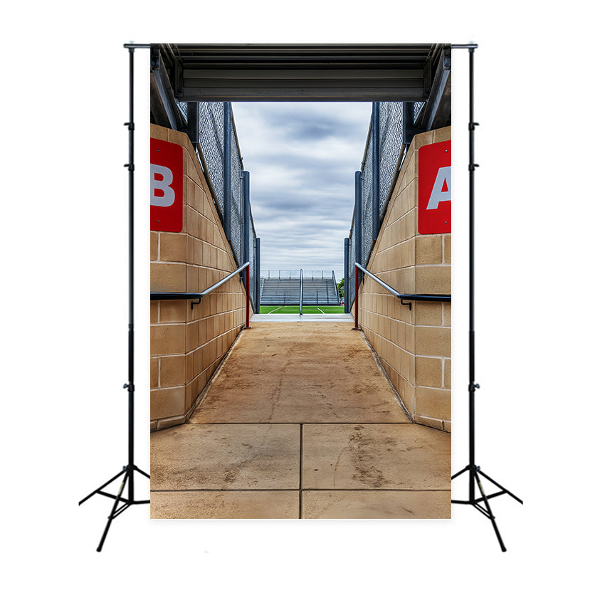 Sport-Fotohintergrund Betontunnel Stadioneingang Sport-Studiohintergründe LXX59-340