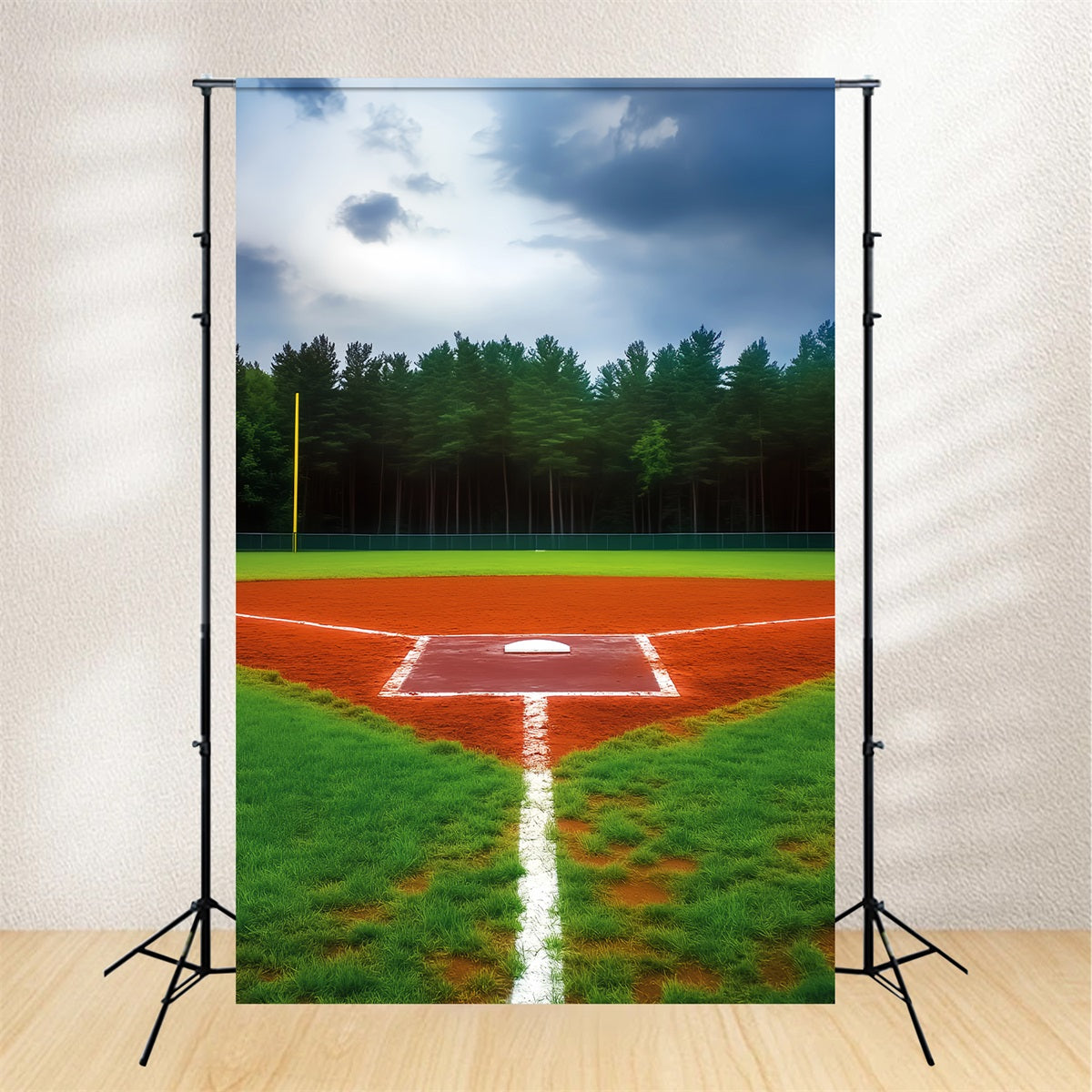 Sport-Fotohintergrund Waldrand Baseballfeld Baseballfeld-Fotohintergrund LXX59-341