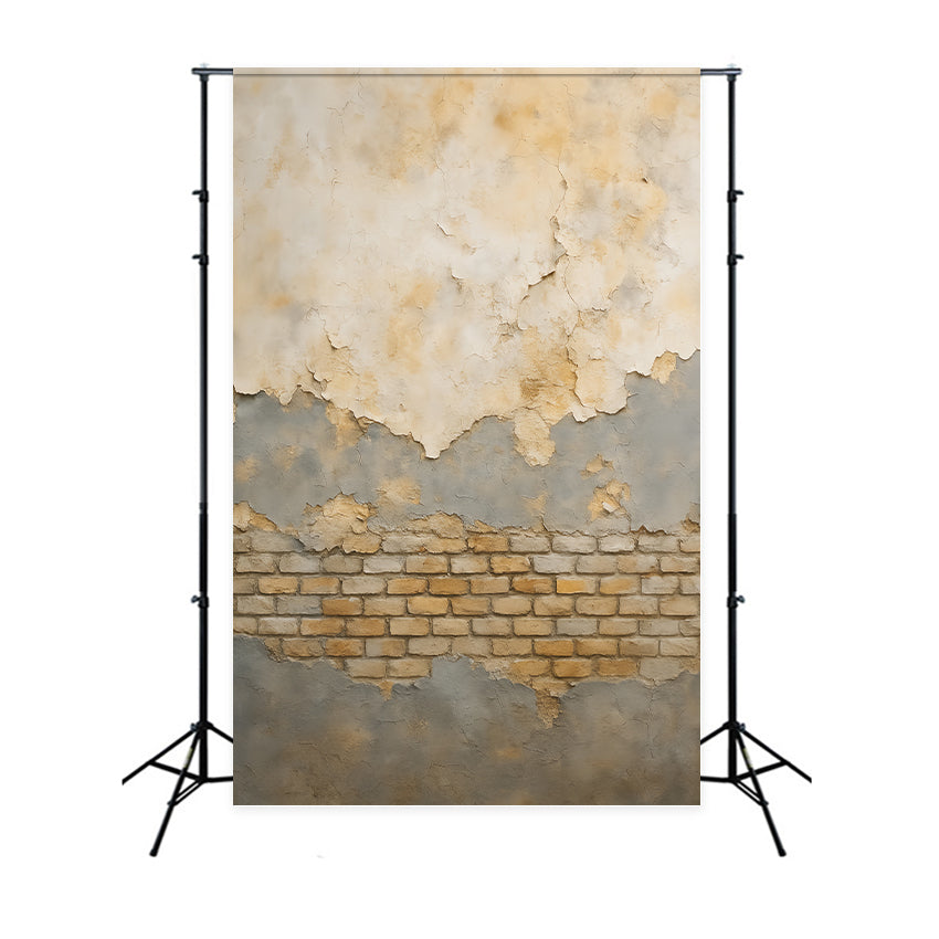 Beton-Fotohintergrund Vintage-Fotohintergrund mit rissiger Ziegelstruktur für Porträts LXX59-416