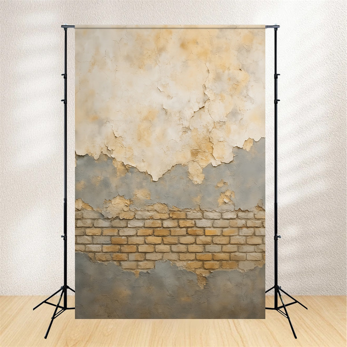 Beton-Fotohintergrund Vintage-Fotohintergrund mit rissiger Ziegelstruktur für Porträts LXX59-416