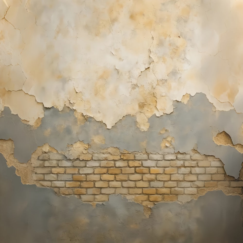 Beton-Fotohintergrund Vintage-Fotohintergrund mit rissiger Ziegelstruktur für Porträts LXX59-416