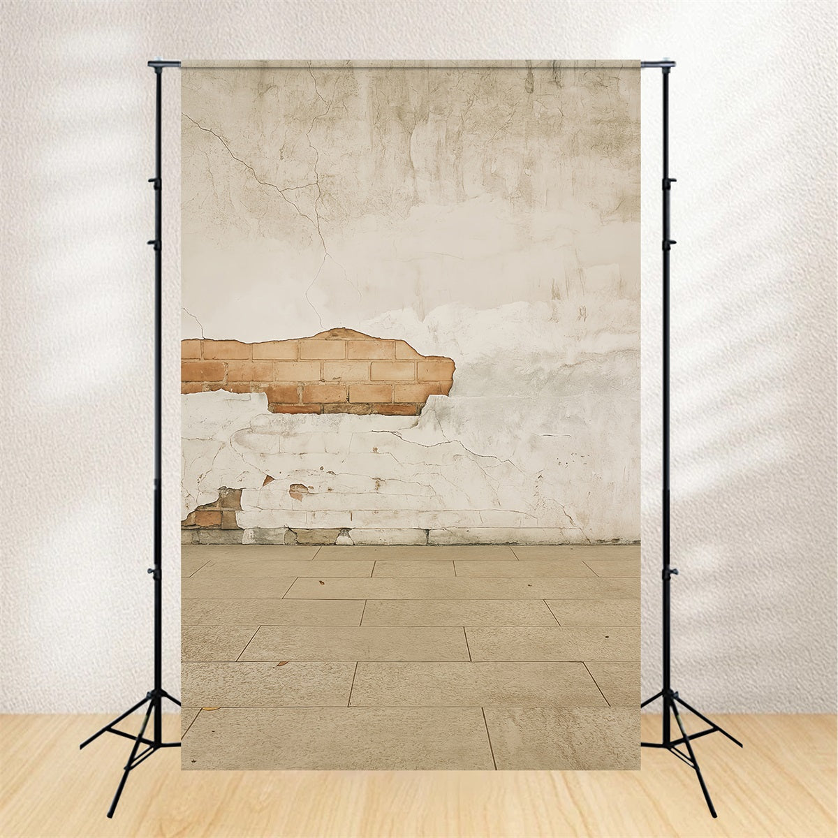 Betonwand-Fotohintergrund Rustikaler rissiger Backsteinwand-Porträtfotografie-Fotohintergrund LXX59-426