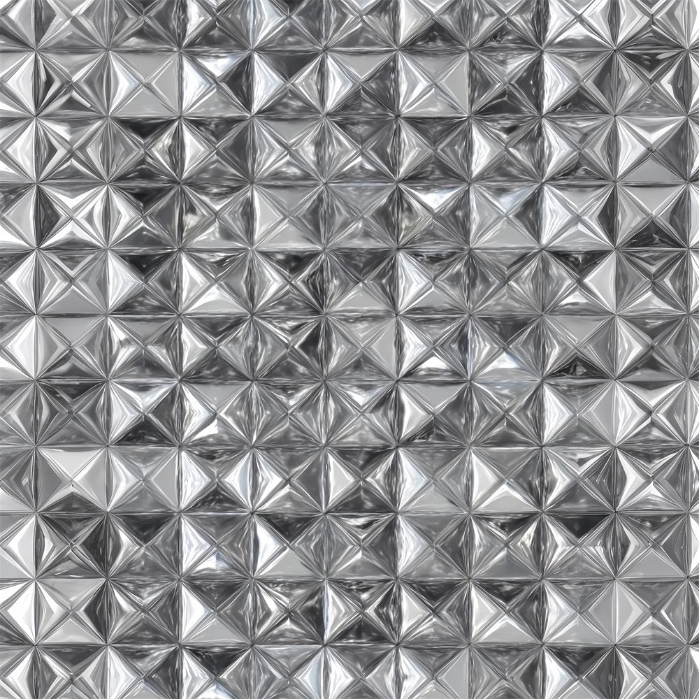 Fotohintergrund für Schulporträts Silberne geometrische Metallstruktur Porträt-Studiohintergründe LXX59-442