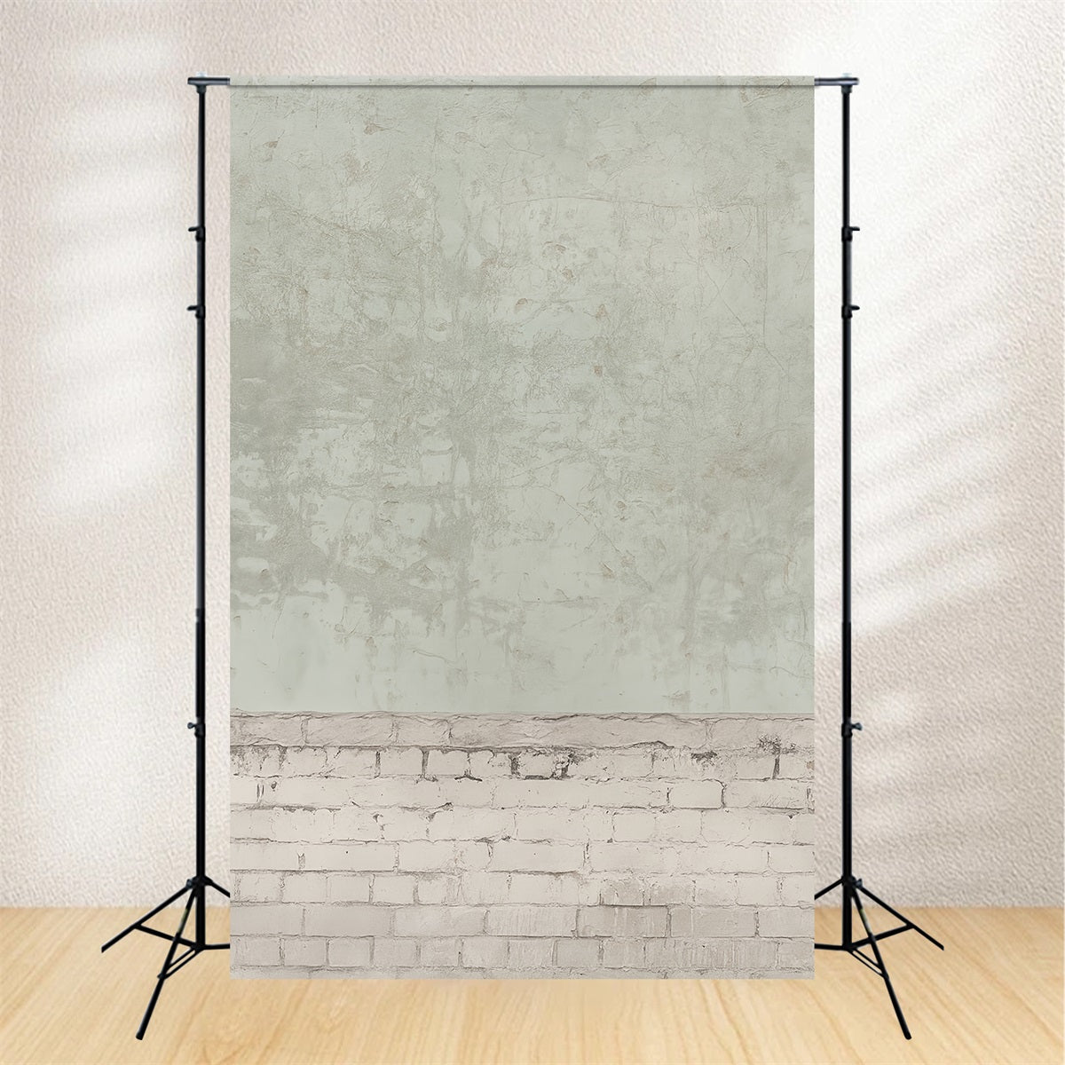 Beton-Fotohintergrund Gealterte weiße Ziegelstruktur Porträt-Studiohintergründe LXX59-446
