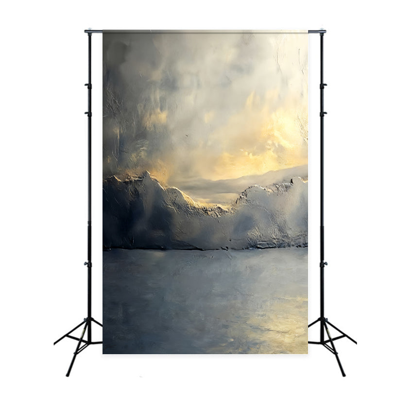Betonhintergrund Goldener Horizontnebel Landschaft Porträtfotografie-Fotohintergrund LXX59-453