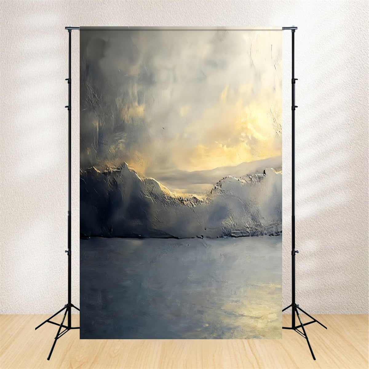 Betonhintergrund Goldener Horizontnebel Landschaft Porträtfotografie-Fotohintergrund LXX59-453