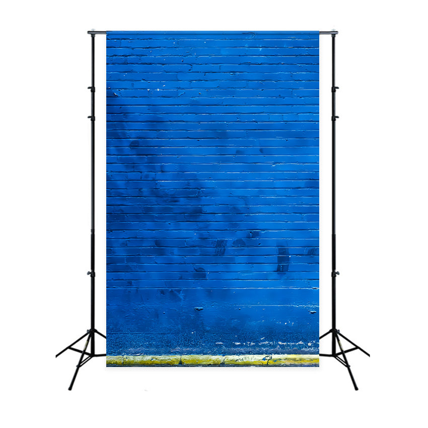 Beton-Fotohintergrund Fotografie Lebhaft blau gestrichene Wand Porträt-Fotohintergrund LXX59-459