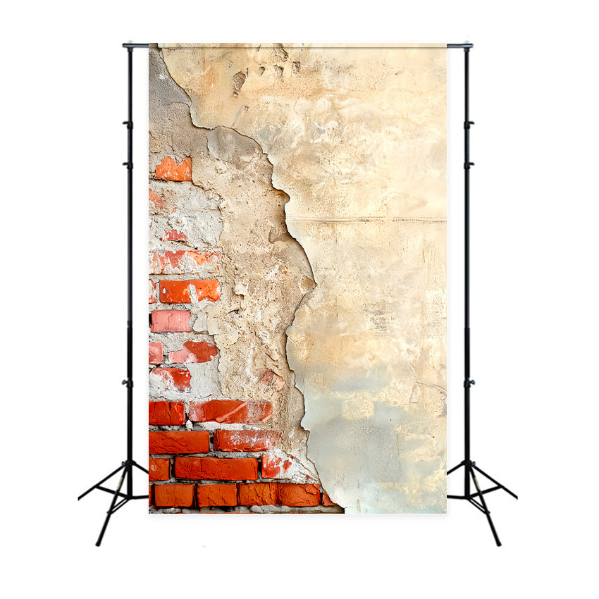 Betonwand-Fotohintergrund Freiliegende Ziegelputzstruktur Porträt-Studiohintergründe LXX59-460