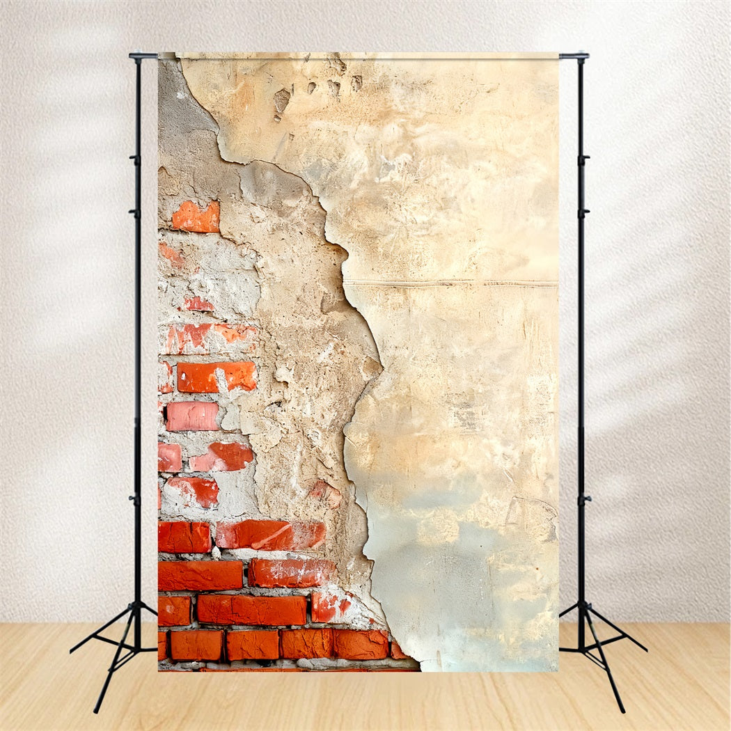 Betonwand-Fotohintergrund Freiliegende Ziegelputzstruktur Porträt-Studiohintergründe LXX59-460