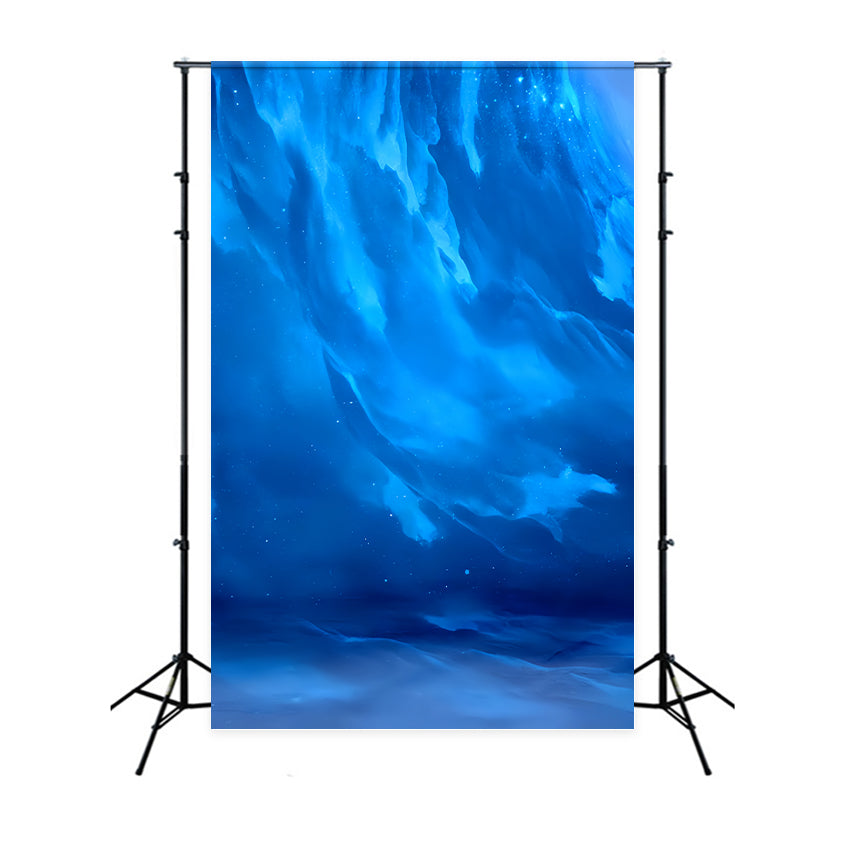 Blauer Porträt-Fotohintergrund Tiefes Arktisblau Abstrakter Porträt-Foto-Fotohintergrund LXX59-466
