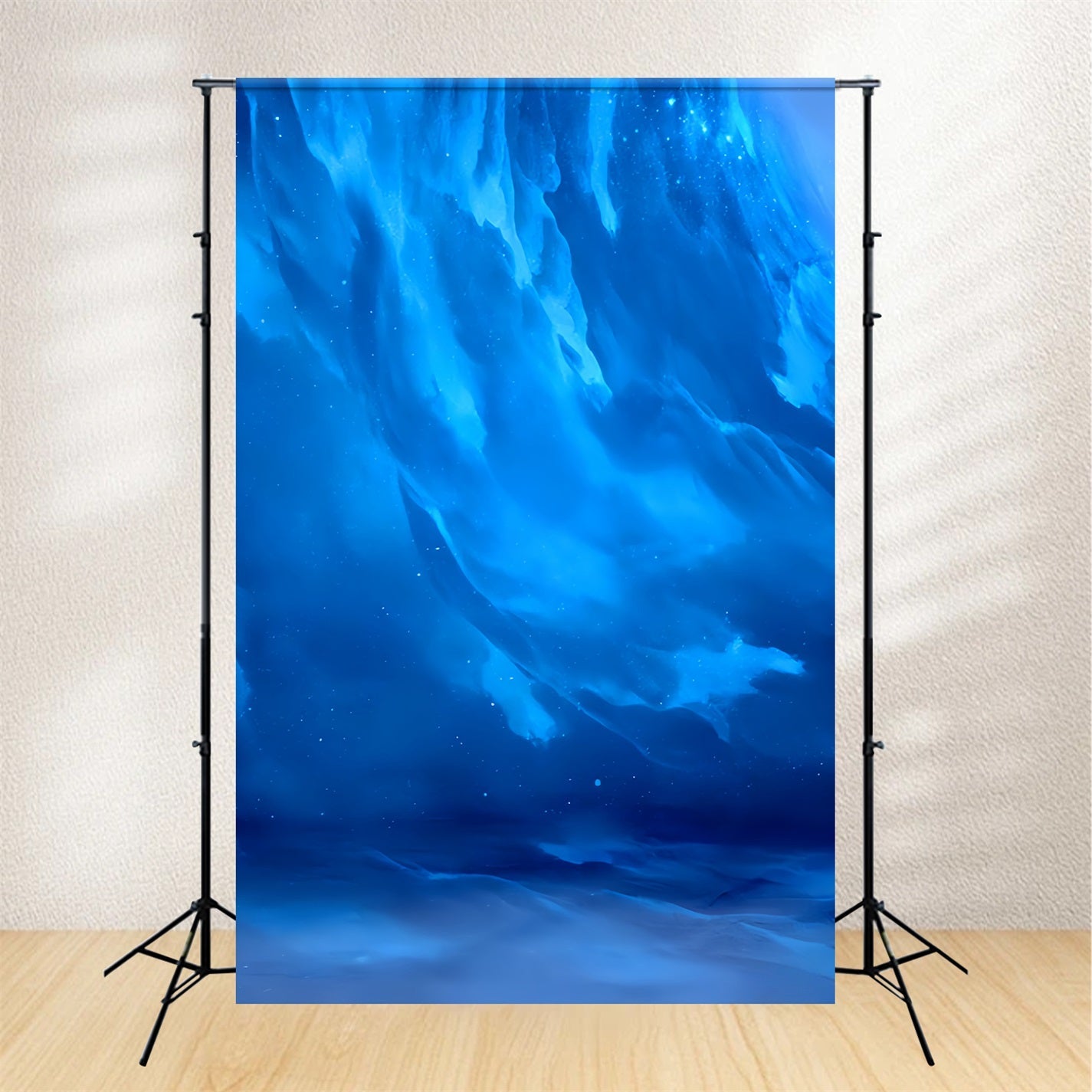 Blauer Porträt-Fotohintergrund Tiefes Arktisblau Abstrakter Porträt-Foto-Fotohintergrund LXX59-466