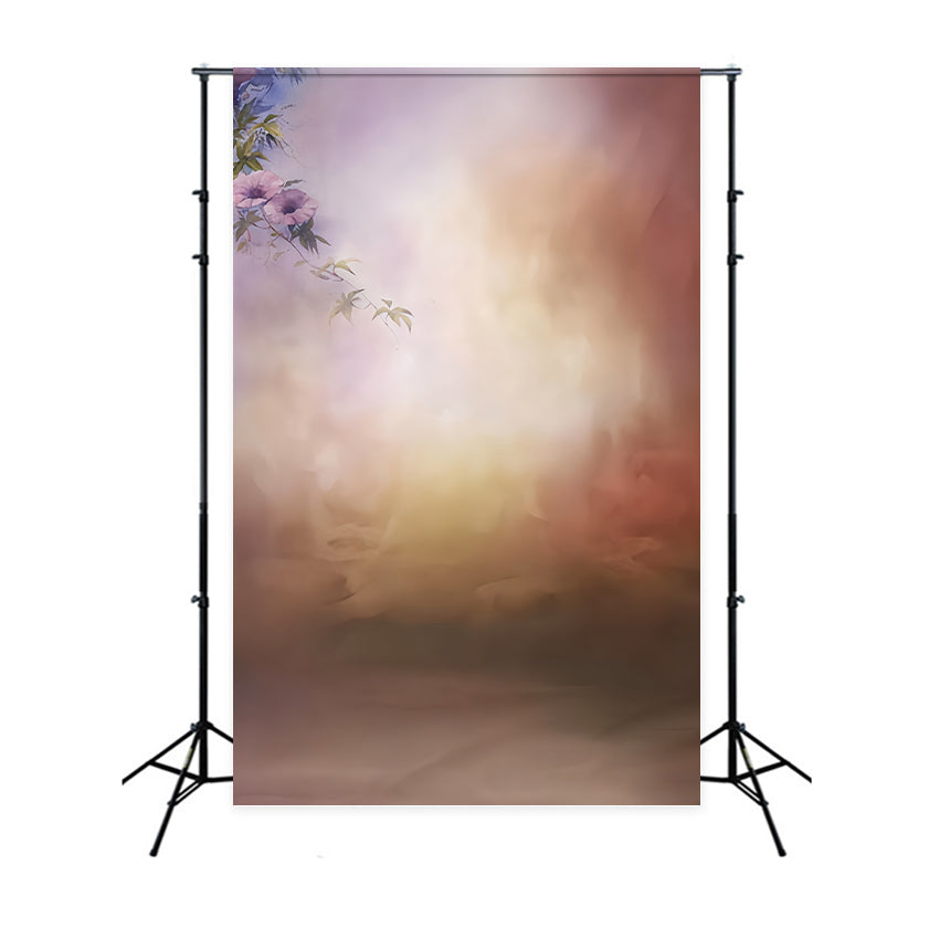 Porträt-Fotohintergrund Warmer Blumen-Farbverlauf Schulporträt-Fotohintergrund LXX59-467
