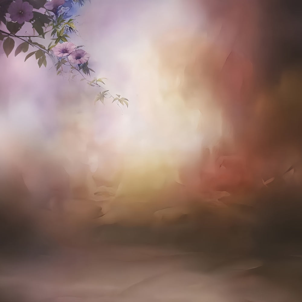 Porträt-Fotohintergrund Warmer Blumen-Farbverlauf Schulporträt-Fotohintergrund LXX59-467