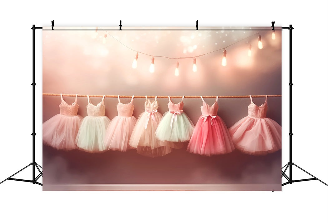 Tanzstudio-Fotohintergrund Reihe Pastellfarbene Ballettkleider Fotografie Tanzfotohintergrund LXX59-8