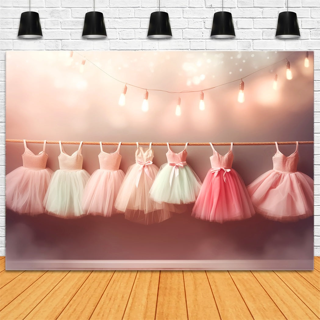 Tanzstudio-Fotohintergrund Reihe Pastellfarbene Ballettkleider Fotografie Tanzfotohintergrund LXX59-8