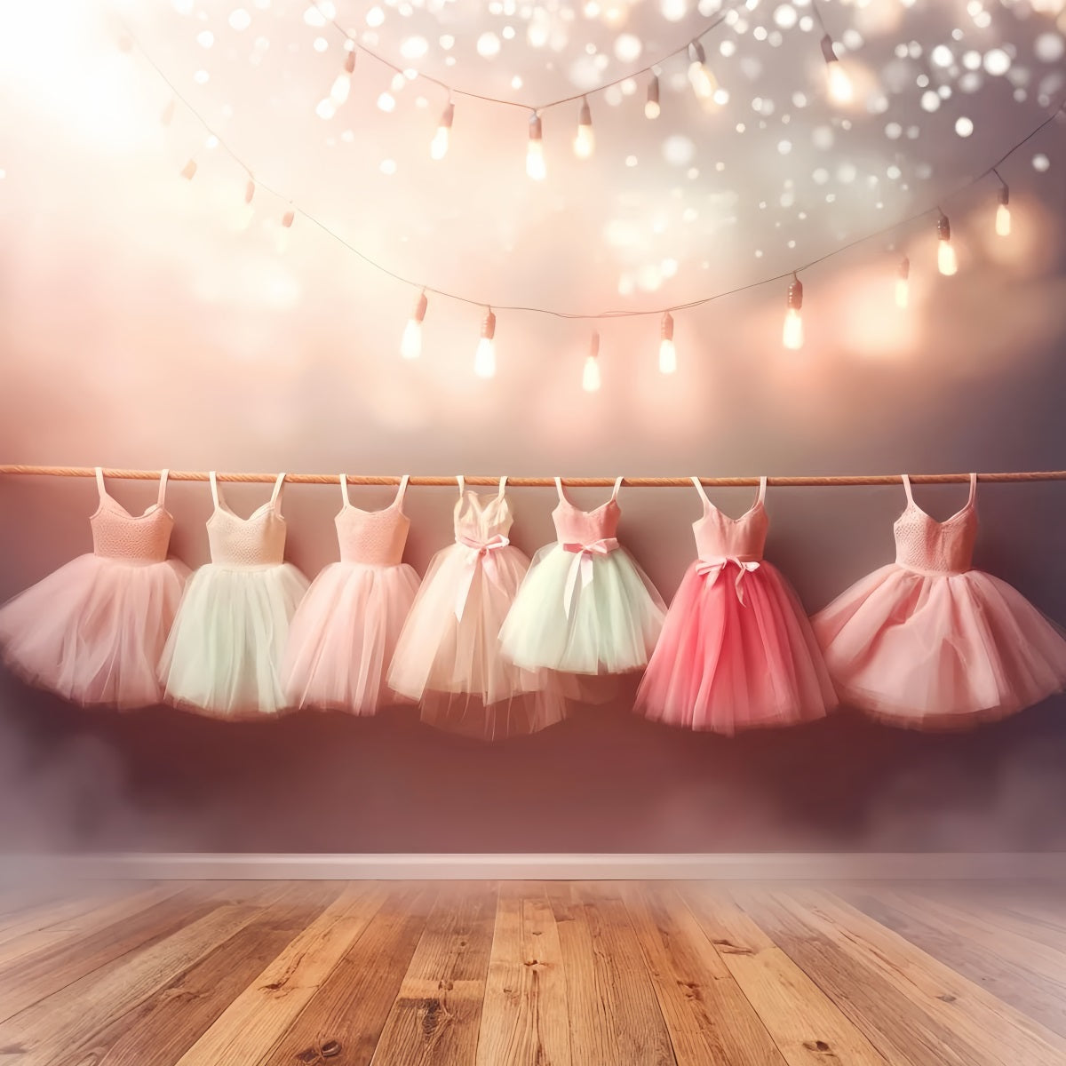 Tanzstudio-Fotohintergrund Reihe Pastellfarbene Ballettkleider Fotografie Tanzfotohintergrund LXX59-8