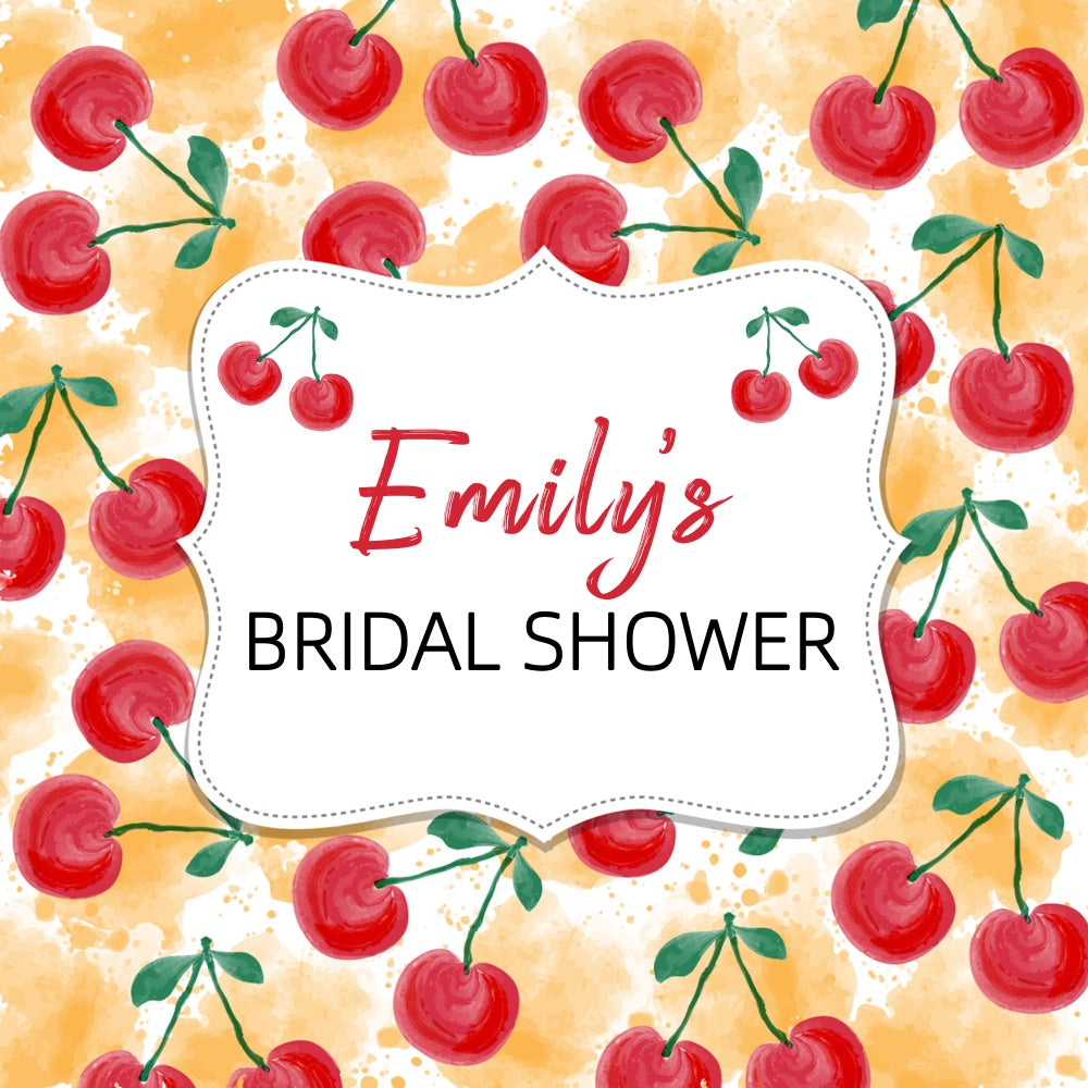 Backdrop für Brautdusche Sweet Cherry Delight Individueller Hintergrund LXX6-104