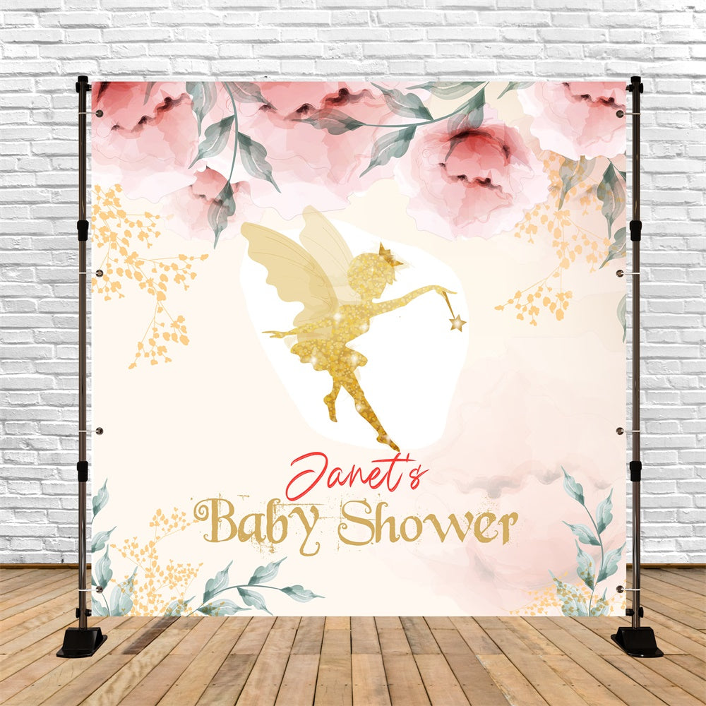 Baby Shower Fotokulisse Golden Sprite Dream Individueller Hintergrund LXX6-11