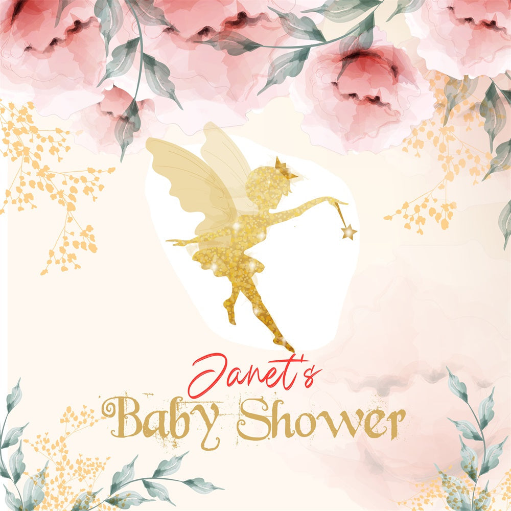 Baby Shower Fotokulisse Golden Sprite Dream Individueller Hintergrund LXX6-11