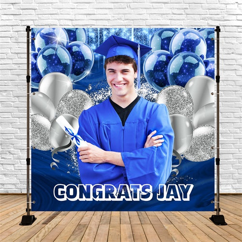 2025 Graduation Backdrop Glänzender Ballon Custom Party Graduation Backdrop LXX6-176