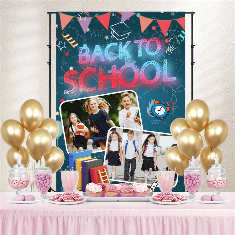 Back To School Fotokulisse Scribbles Bücher Benutzerdefinierte Kulisse LXX6-23