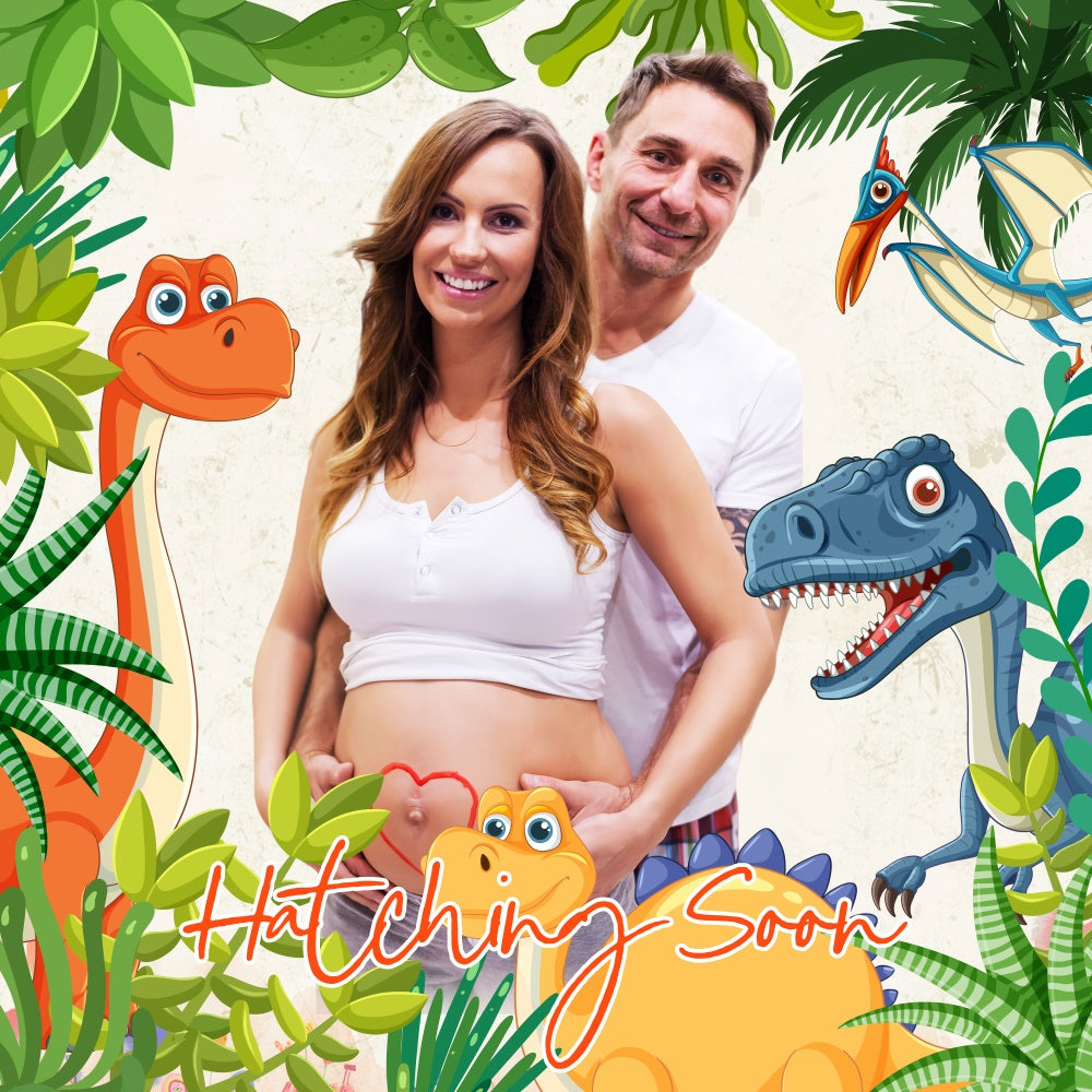 Backdrops für Baby Shower Dino Dschungel Bash Individueller Hintergrund LXX6-236