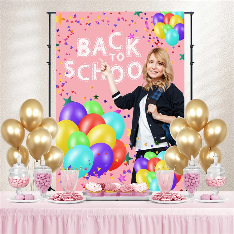Schule Backdrop Bright Ballon Konfetti Personalisierte Backdrop LXX6-25