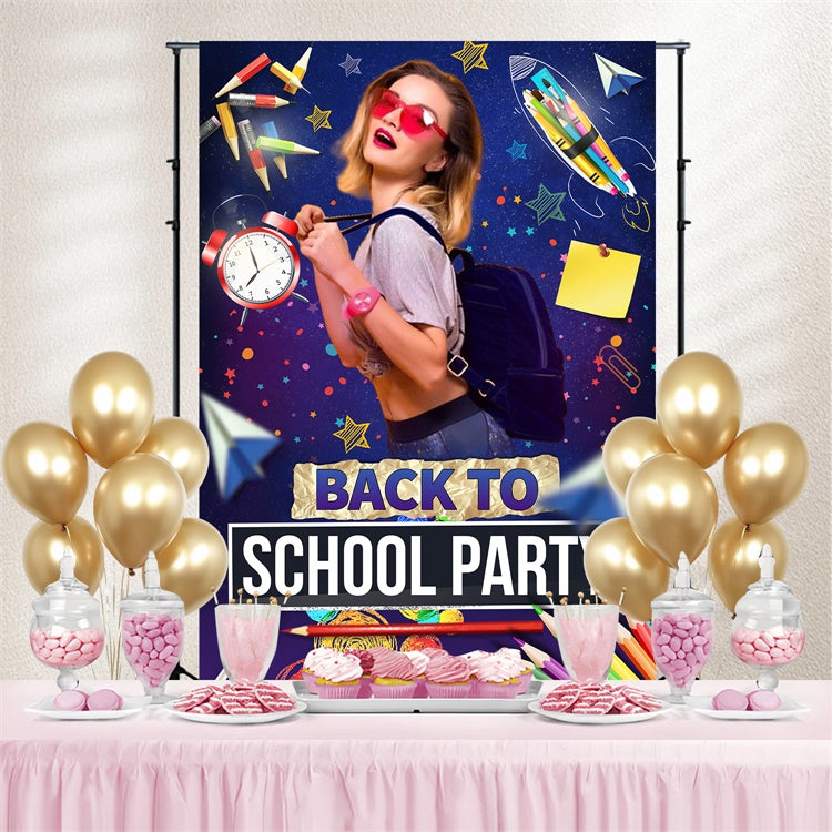 Schule Fotohintergrund Kosmische Schule Party Individueller Hintergrund LXX6-29