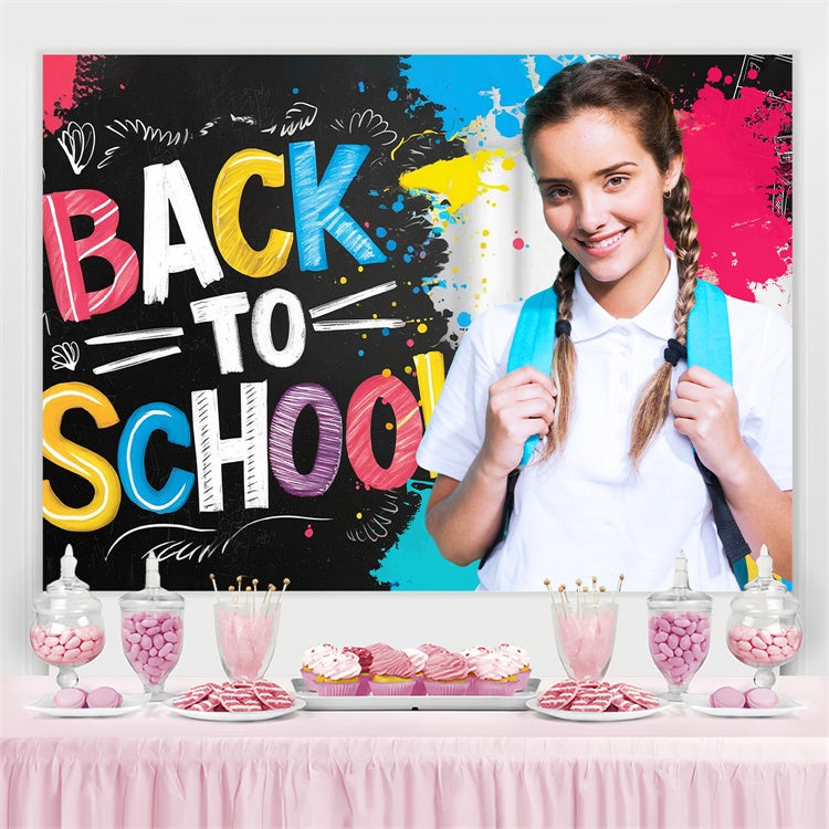 Back To School Fotokulisse Doodle Art Personalisierte Kulisse LXX6-39