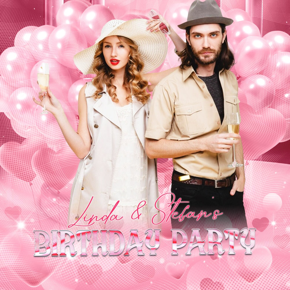 Backdrop Ideen für Geburtstag Chic Couple Ballon Custom Backdrop LXX6-53
