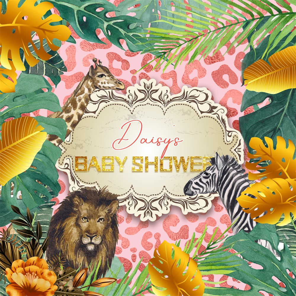 Hintergrund für Baby-Dusche wilden Dschungel Abenteuer benutzerdefinierte Kulisse LXX6-6