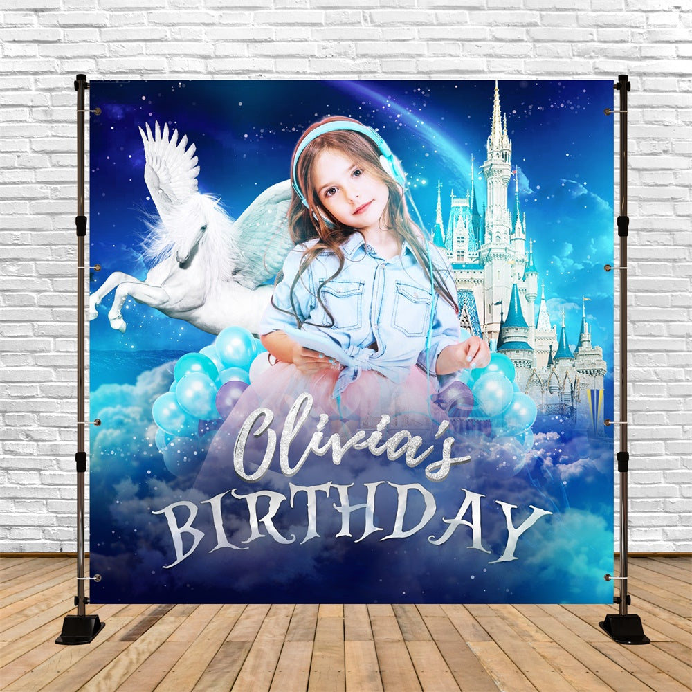 Castle Backdrop für Geburtstagsparty Magical Castle Sky Backdrop LXX6-79