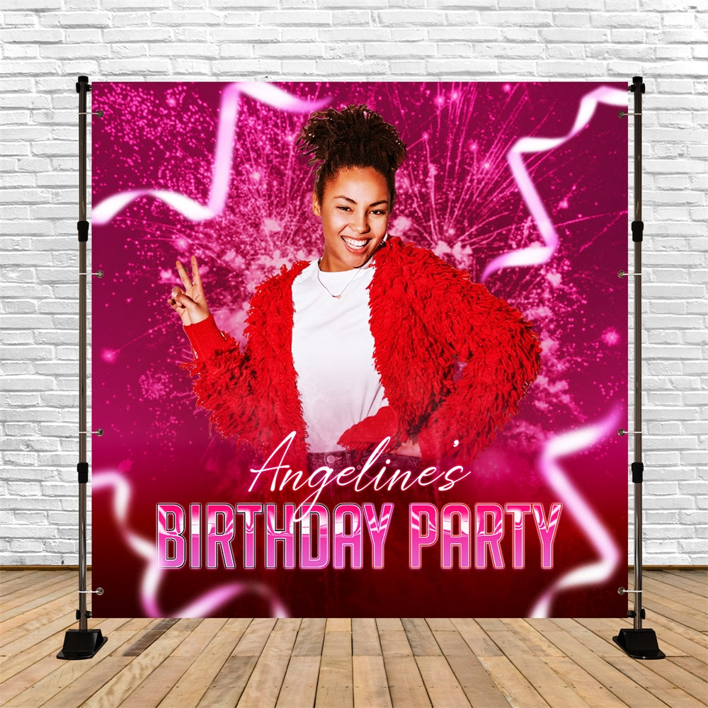 Custom Birthday Backdrops Rote Energie Feier Backdrop LXX6-92