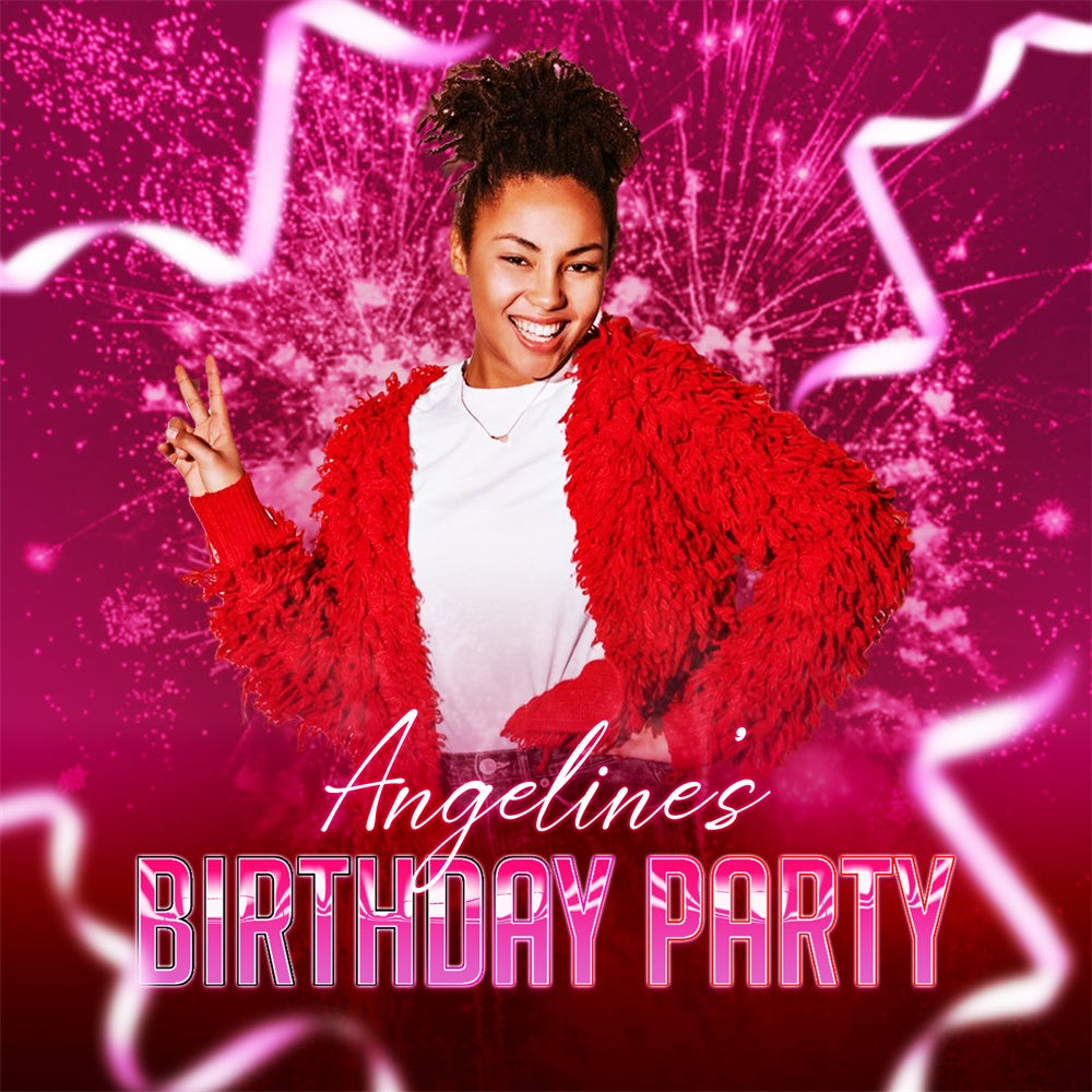 Custom Birthday Backdrops Rote Energie Feier Backdrop LXX6-92
