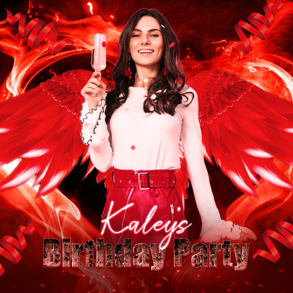 Backdrop für Geburtstag Crimson Wings Feier Custom Backdrop LXX6-95