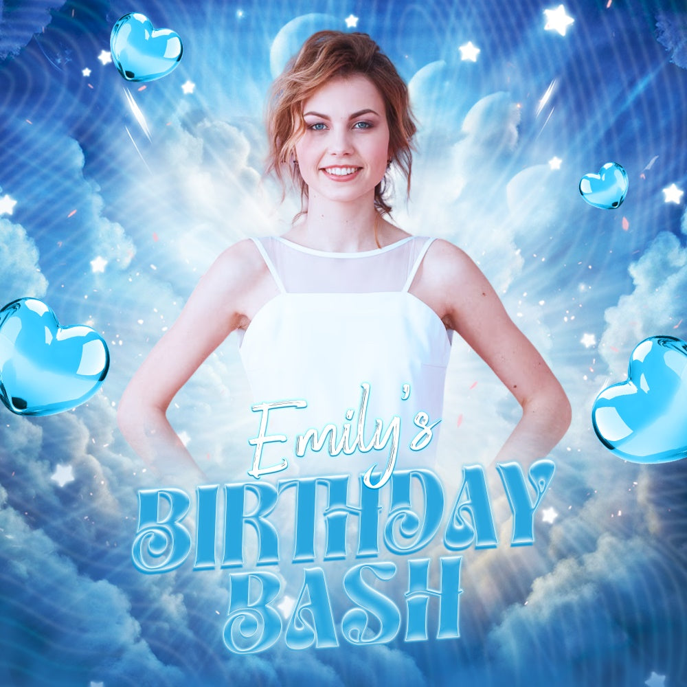 Geburtstag Party Backdrop Sky Dream Bash Personalisierte Backdrop LXX6-97